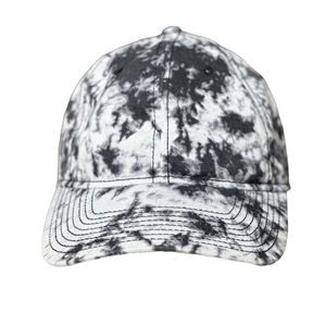 Black & White Tie Dye Adjustable {No Boundaries}Baseball Cap Adult OS